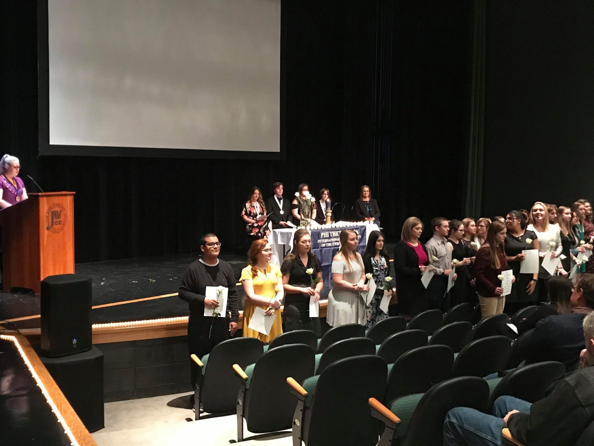 Students receive recognition at PTK induction