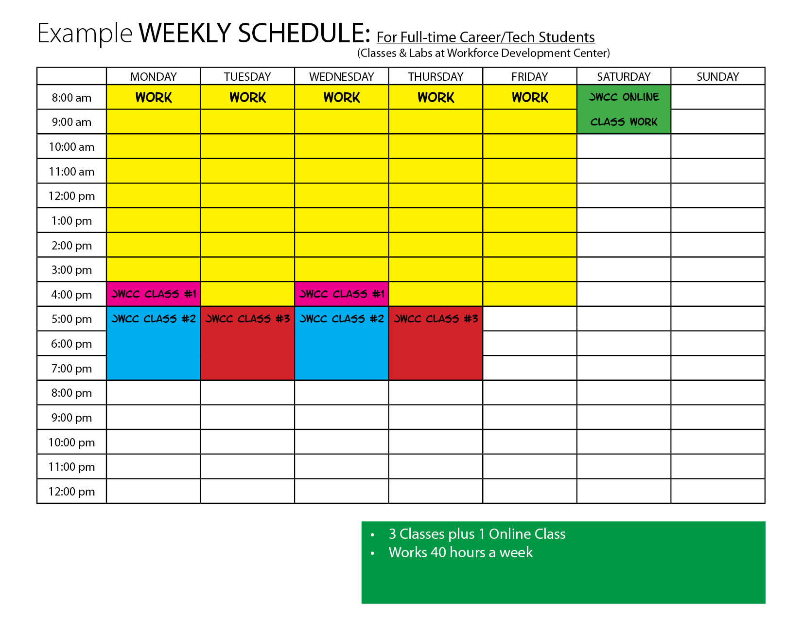 Sample Schedules Jwcc