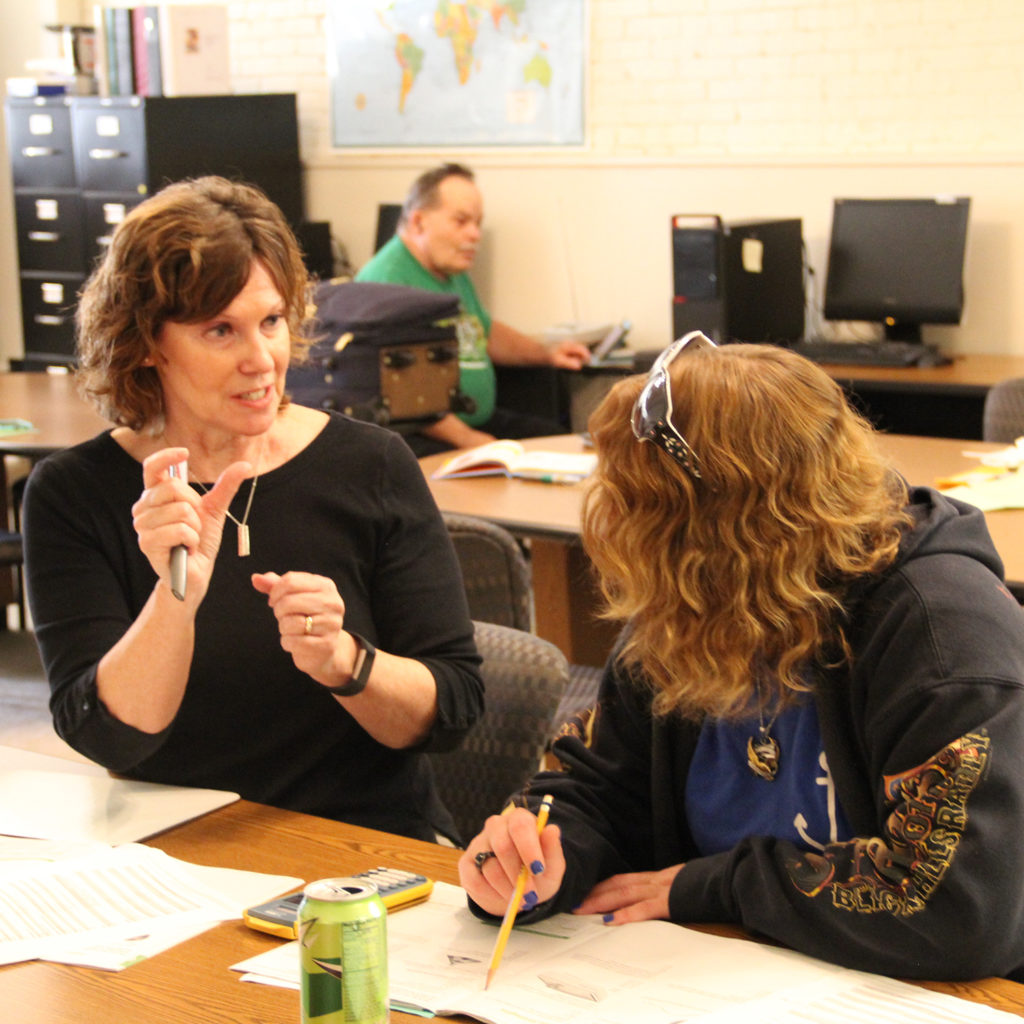 Monica Foster instructing student