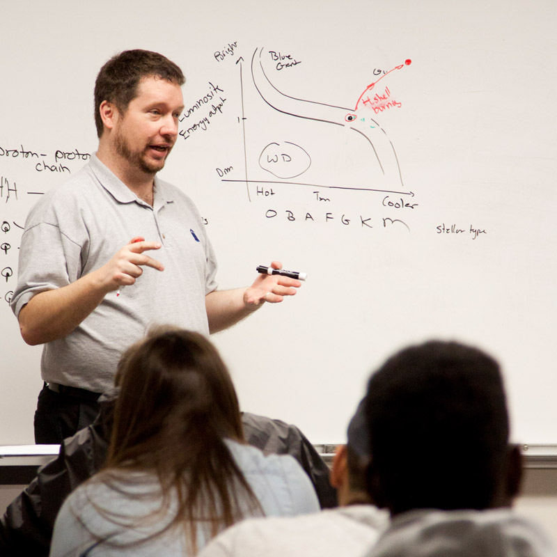 Instructor teaching class