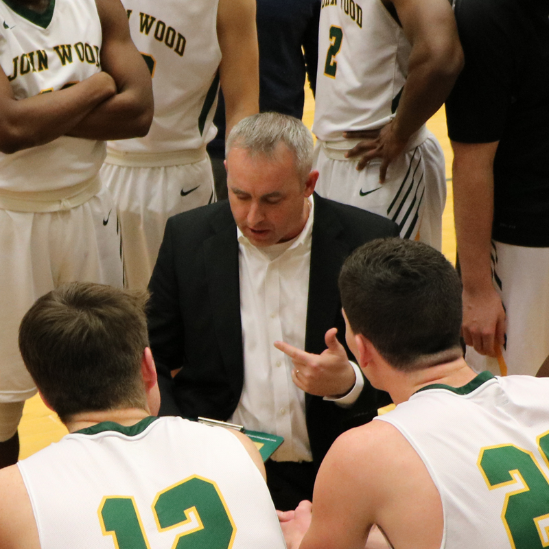 Sports coach talking to the players