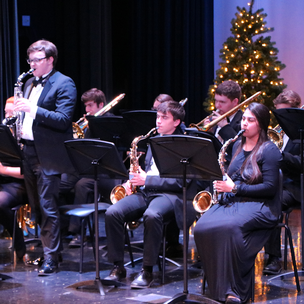 group of student playing musical instruments