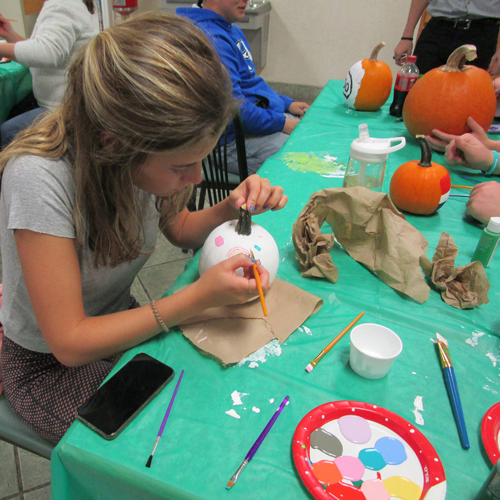 Painting pumpkins