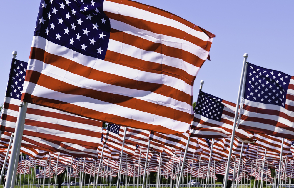 United States flags