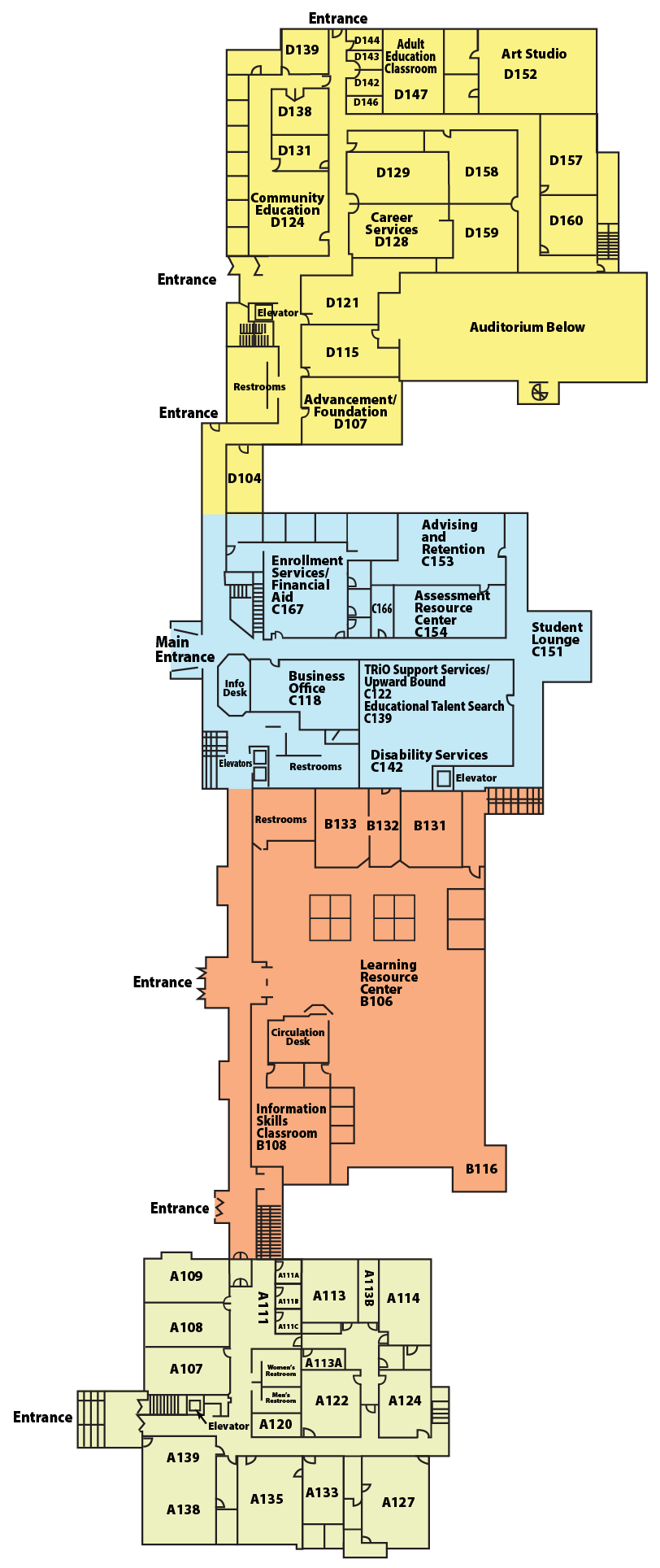 JWCC Campus Map- Main Level