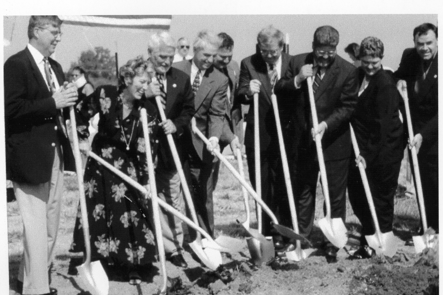 Breaking ground for the Sci Tech Building