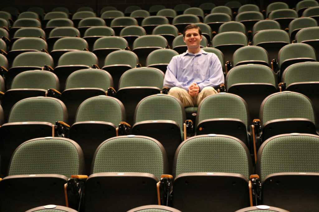 Evan in the JWCC Auditorium
