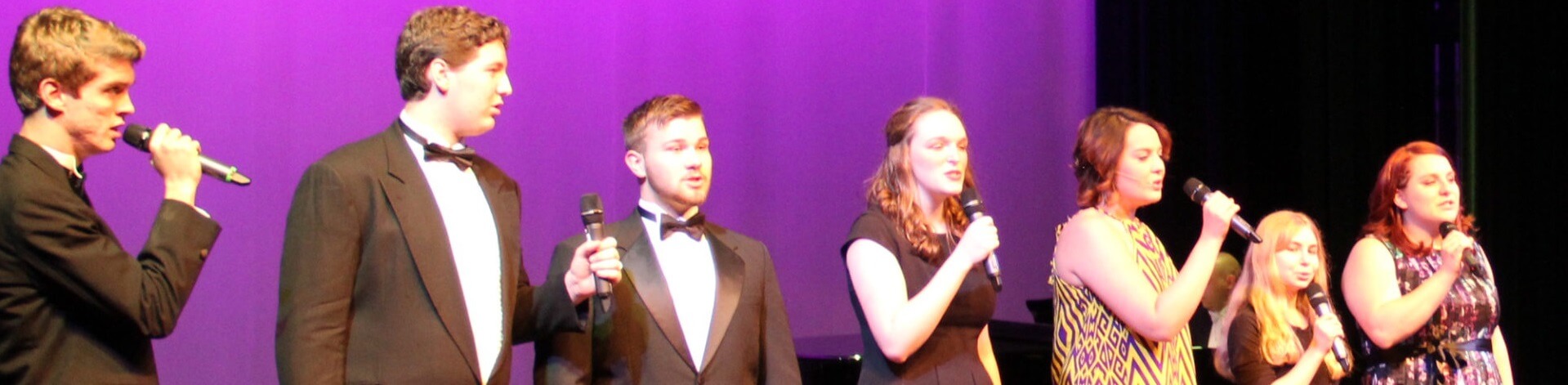 Lineup of John Wood Community College students during a vocal concert