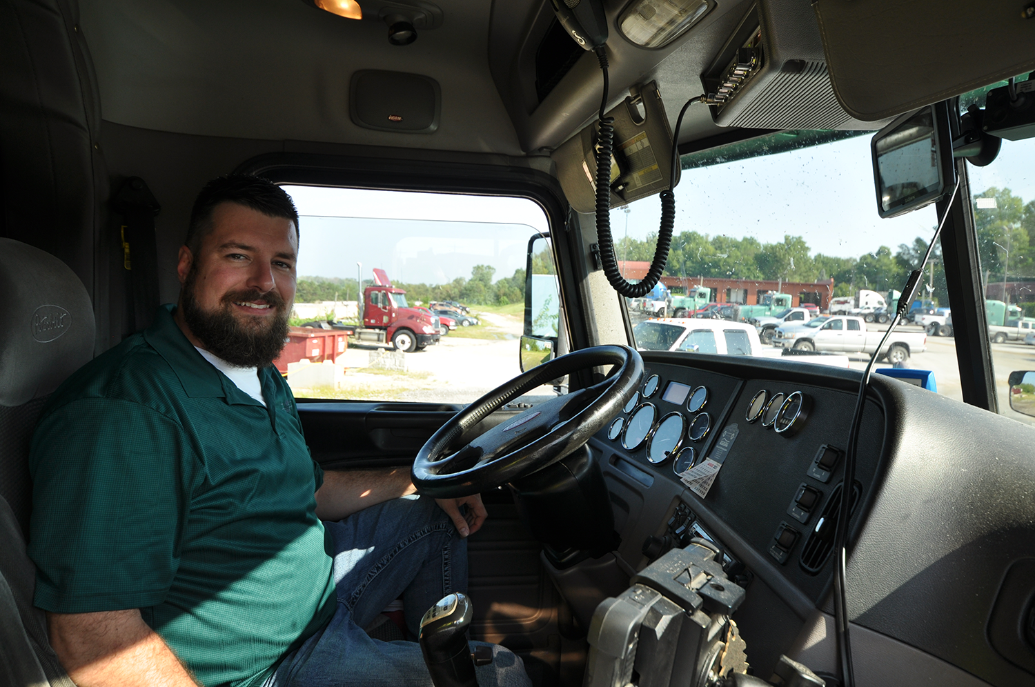 TDT Alumnus Luke Lish in his truck.