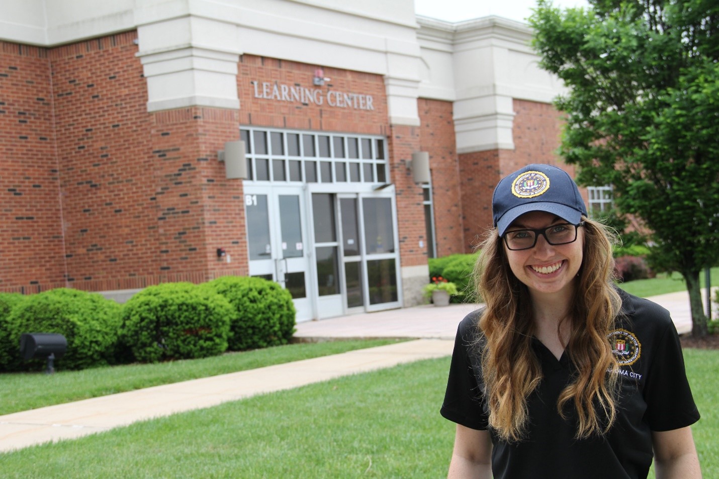 Katie Richard on the John Wood campus in Quincy, Ill.