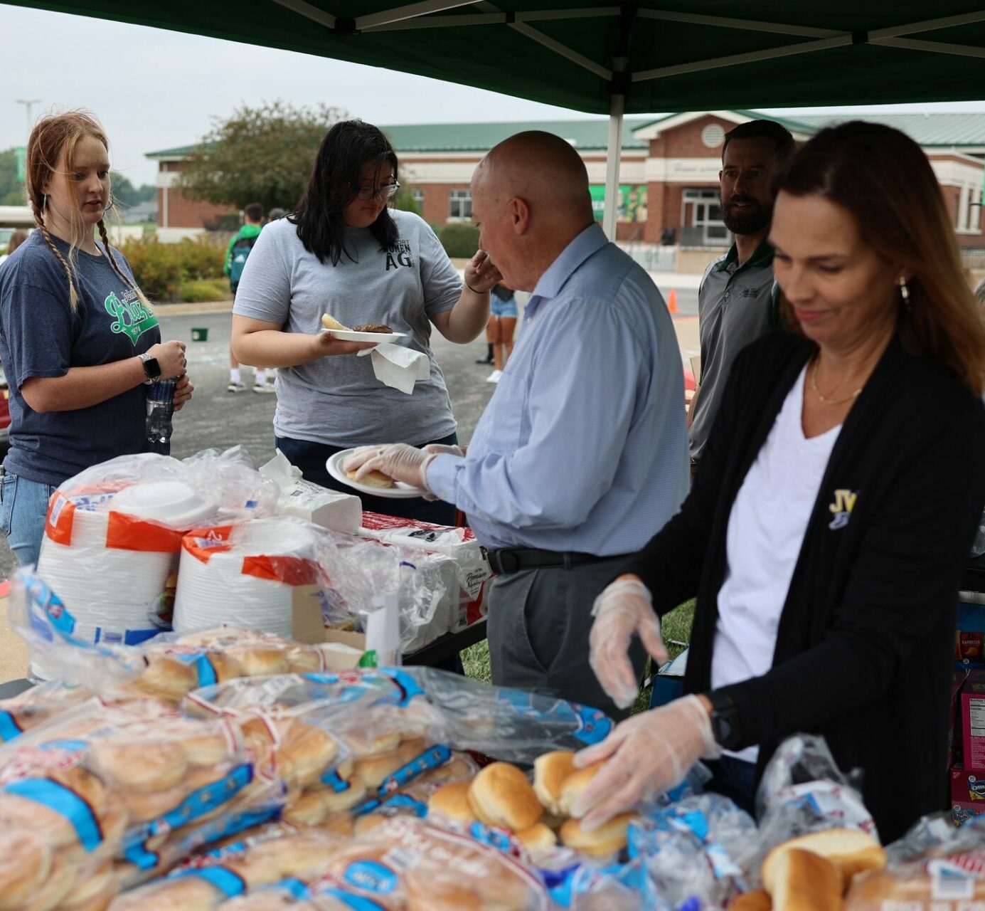 Blazer BBQ Photo for JWCC Website JWCC Staff providing food