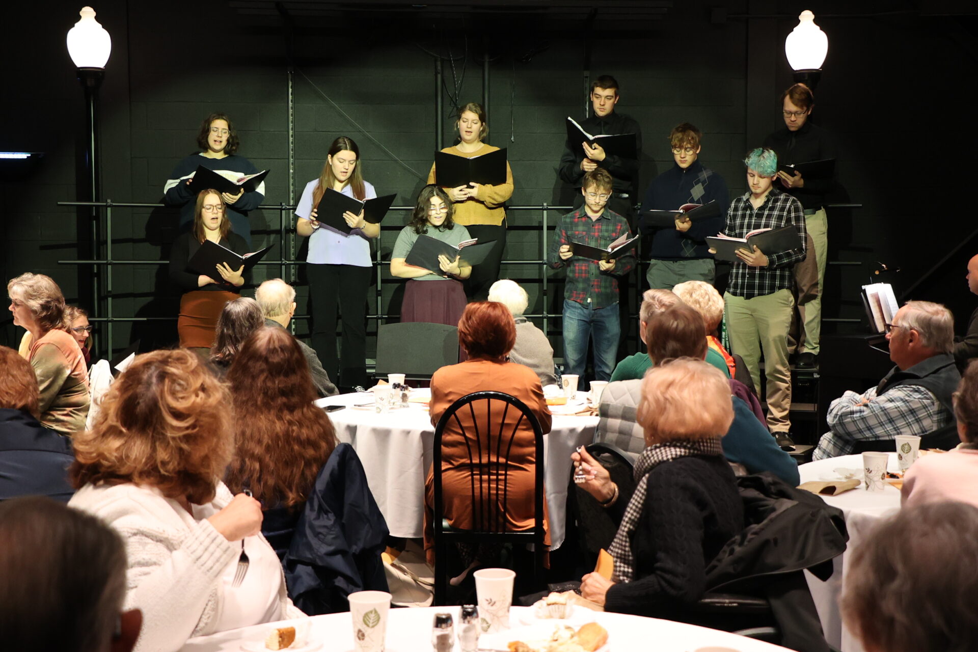 Students singing