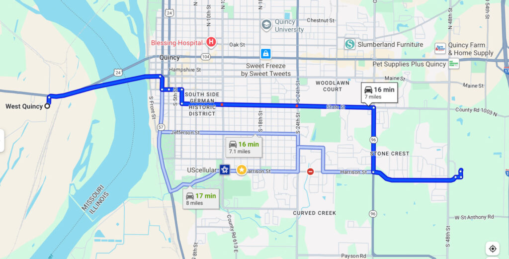 West Quincy to JWCC