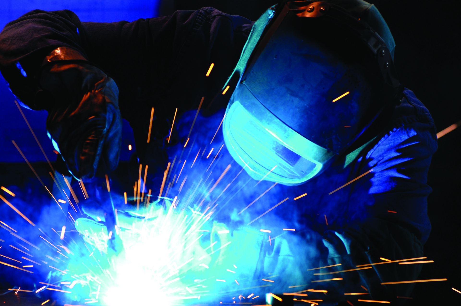 Welder at work