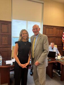 New JWCC Student Trustee Lauren McDowell pictured with JWCC Board Chair Bob Rhea.