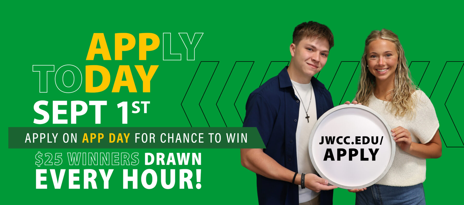 Apply on App Day September 1 at jwcc.edu/apply