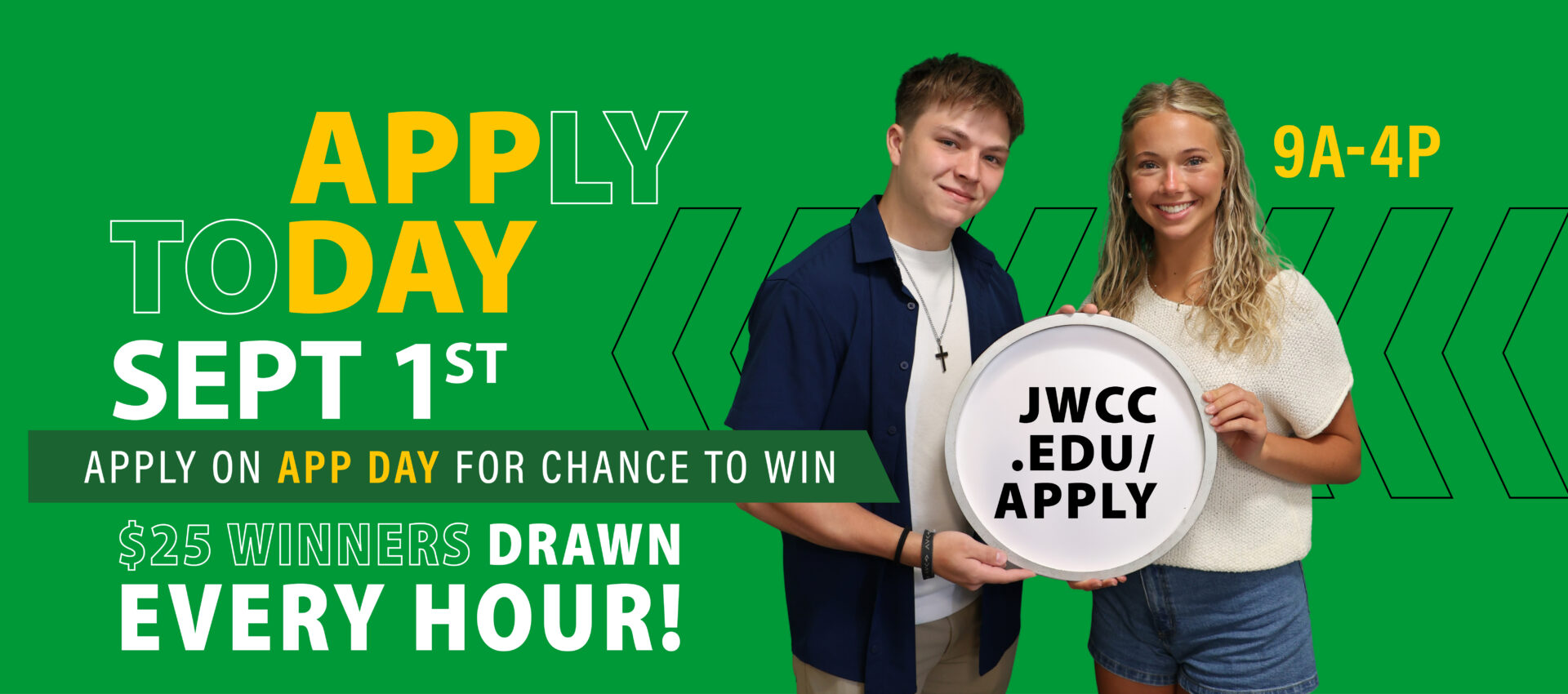 App Day, September 1, 9am-4pm. Apply for a chance to win cash or gift cards; winners drawn every hour.